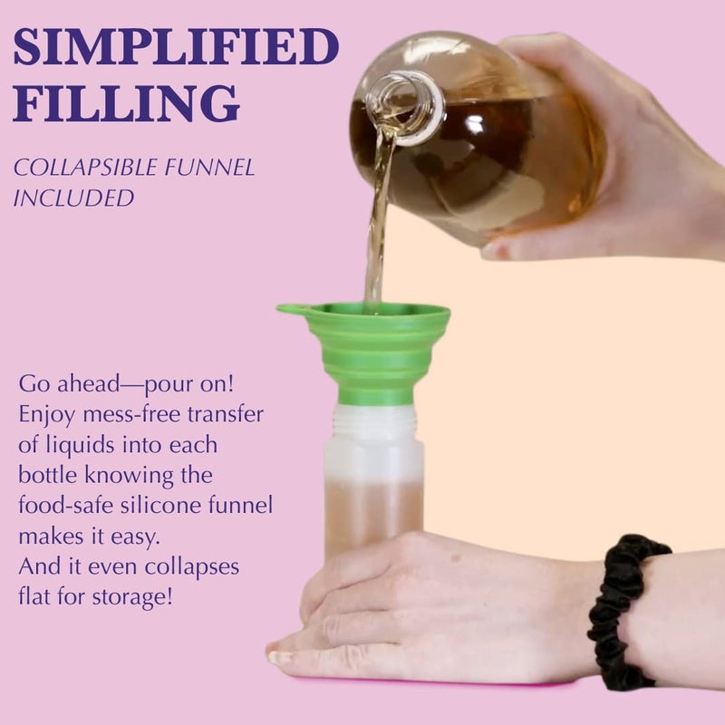 Bellemain 6-Pack Condiment Squeeze Bottles for Sauces - Includes Funnel, Erasable Marker & Reusable Labels, Perfect for Salad Dressings, Liquids, and Ketchup, Durable Plastic 4 oz Bottles - Image 3
